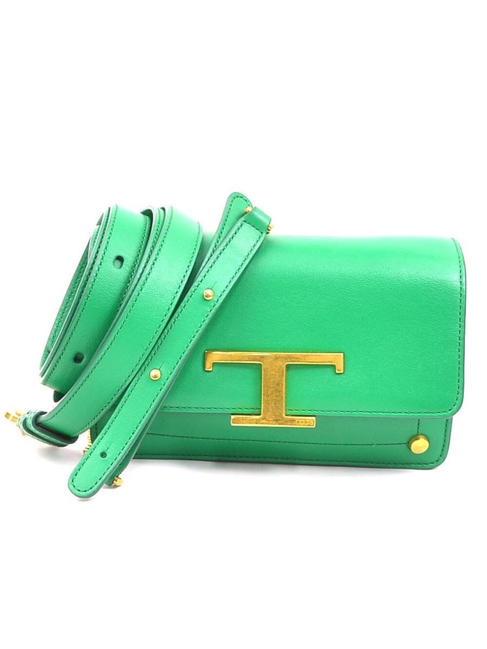 Auth Tod’S Shoulder Bag Belt Green #356391T39B